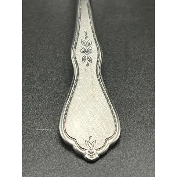 Vintage Oneida Morning Blossom Stainless Gravy Ladle 1960’s